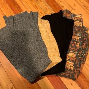 Set of 4 LuLaRoe Sarah Sweaters size XS & S